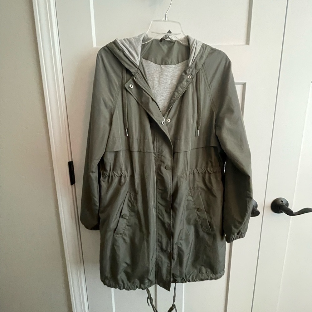 Divided, ladies, small, fall, spring, coat. Lightweight, pockets, hood, jacket